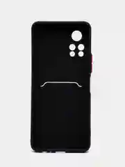 Черный чехол для Infinix HOT 11S NFC Инфиникс Хот 11С НФС, с карманом для карт