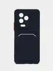 Темно-синий силиконовый чехол Infinix Note 12 2023 / Note 12 PRO 4G, прозрачный