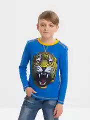 Синий лонгслив, свитшот, толстовка для мальчика