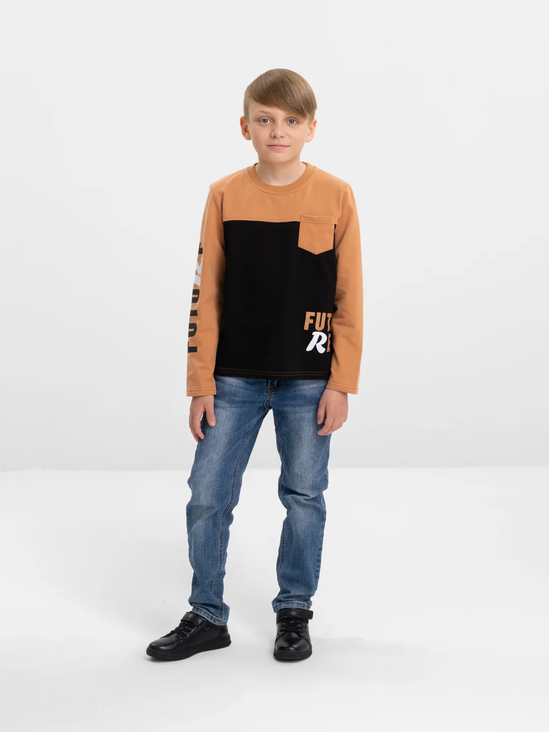 Коричневый свитшот для мальчика Bonito kids
