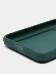 Тёмно-зелёный чехол для Samsung Galaxy S22 (Самсунг Галакси С22), с карманом для карт