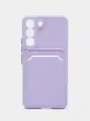 Лавандовый чехол для Samsung Galaxy S22 (Самсунг Галакси С22), с карманом для карт