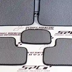Серый автомобильные коврики на Lada Samara 2108, 2109, 2114, 2115, 21099, ромбы/соты