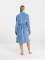 Голубой халат женский банный, плюшевый, на запахе, 3 цвета
