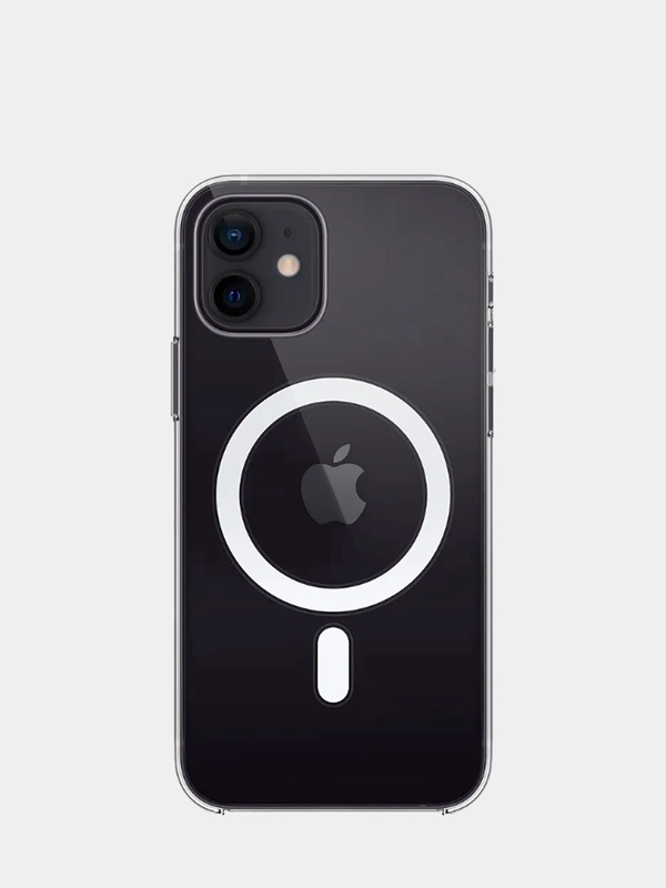 Чехол MagSafe для iPhone, прозрачный, силиконовый