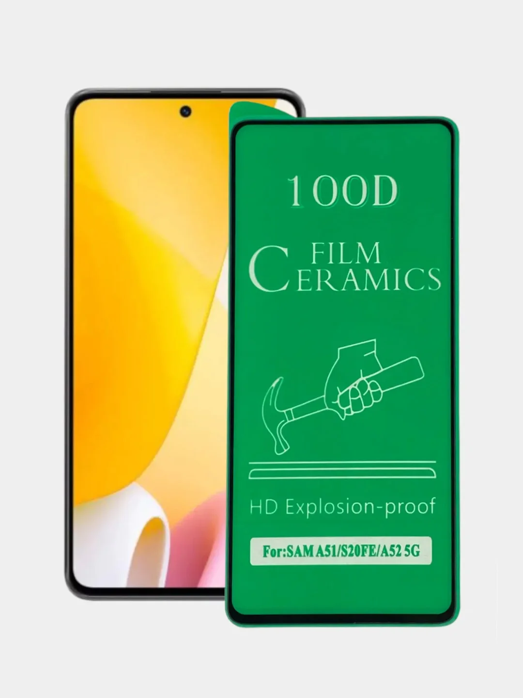 Черный защитная керамическая глянцевая пленка Xiaomi 12 Lite, Poco M4 Pro 4G / Сяоми 12 Лайт
