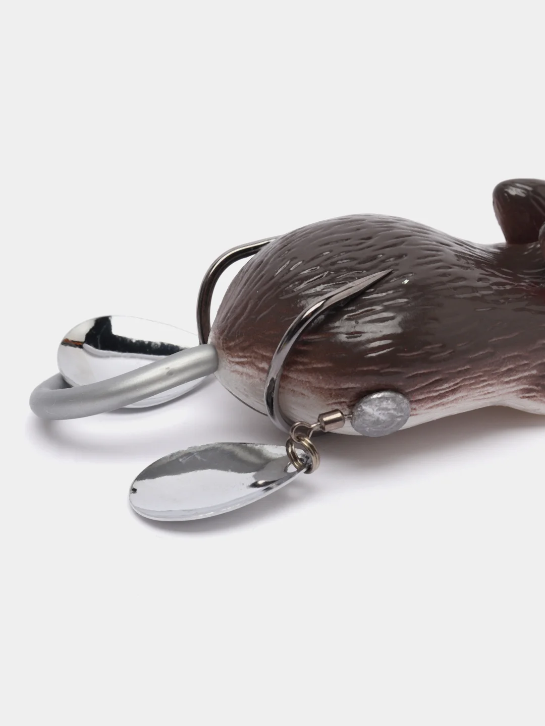 Светло-коричневый приманка мышь-незацепляйка Namazu Mouse, длина 75 мм, вес 26 гр