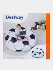 Белый надувное кресло Bestway, 114 х 112 х 66 см, "Футбольный мяч"