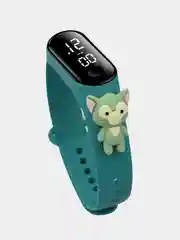 Зеленый часы детские, наручные, электронные с героями мультфильмов