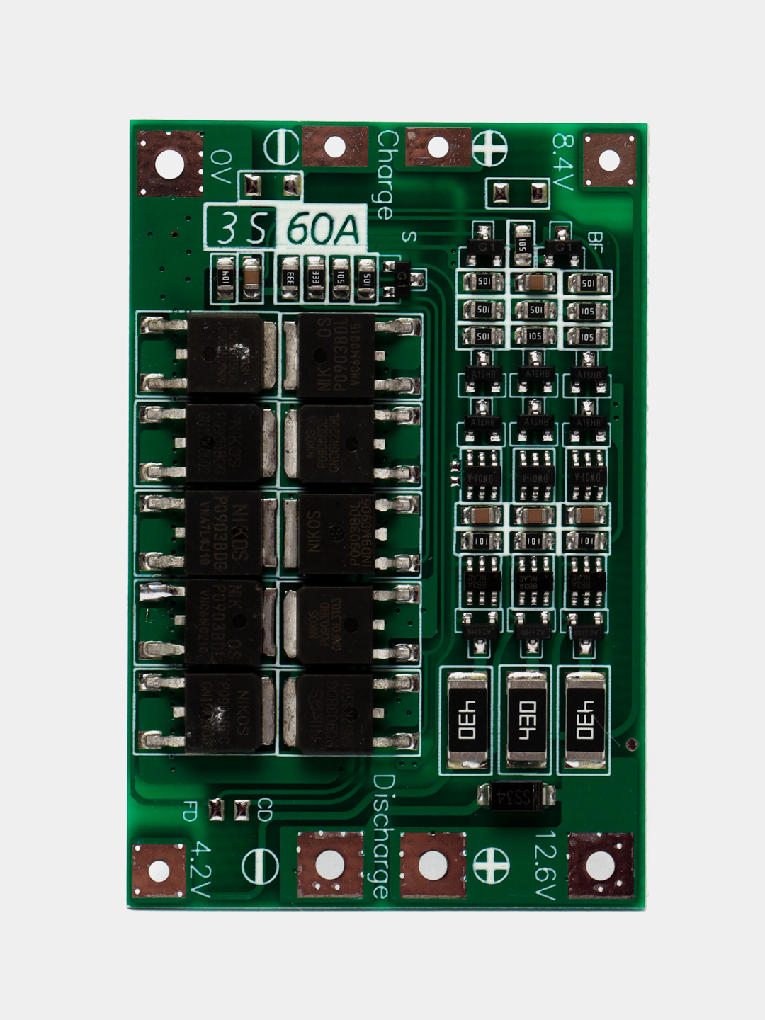 Bms 3S 60A контроллер заряда/разряда Li-ion аккумуляторов с защитой и  балансировкой купить по цене 239 ₽ в интернет-магазине Магнит Маркет