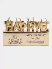 Золотистый хаки свечи для торта Happy Birthday