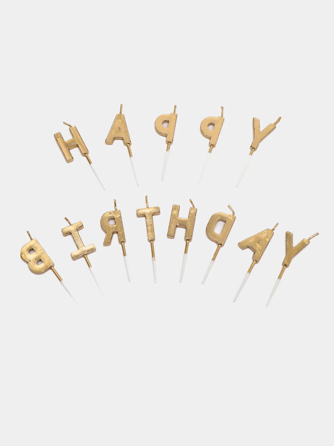 Золотистый хаки свечи для торта Happy Birthday