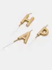 Золотистый хаки свечи для торта Happy Birthday