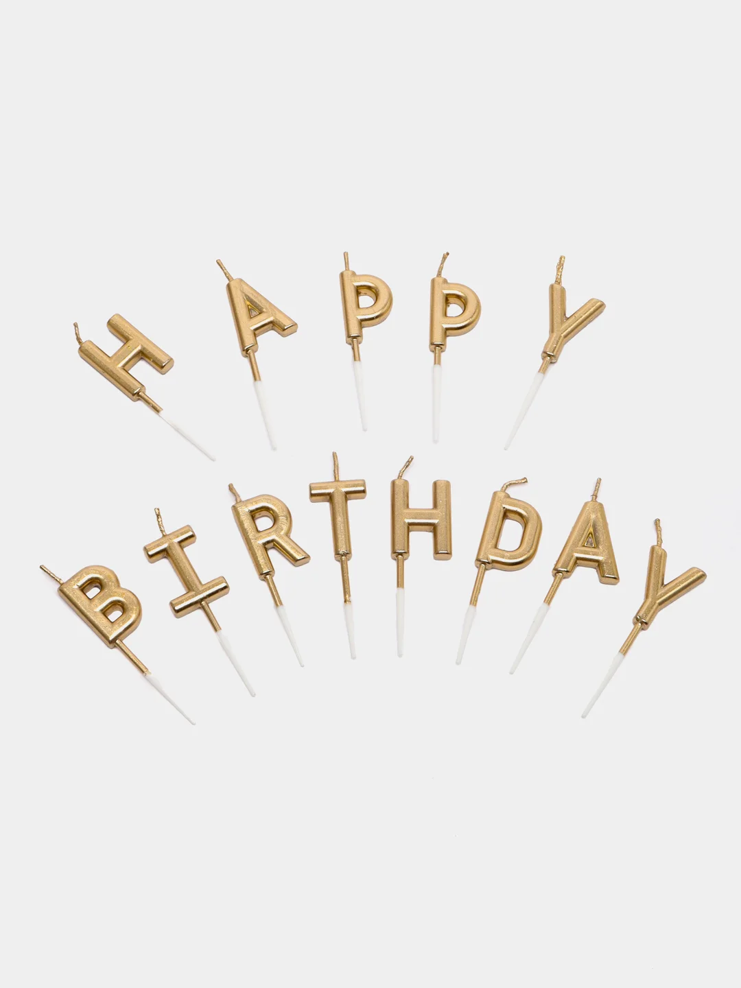 Золотистый хаки свечи для торта Happy Birthday