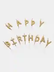 Золотистый хаки свечи для торта Happy Birthday