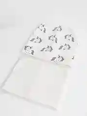 Белый комплект для девочки: детская шапка, снуд