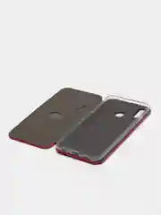 Красный чехол книжка для Huawei Honor 8 x (Хонор 8 х), из экокожи