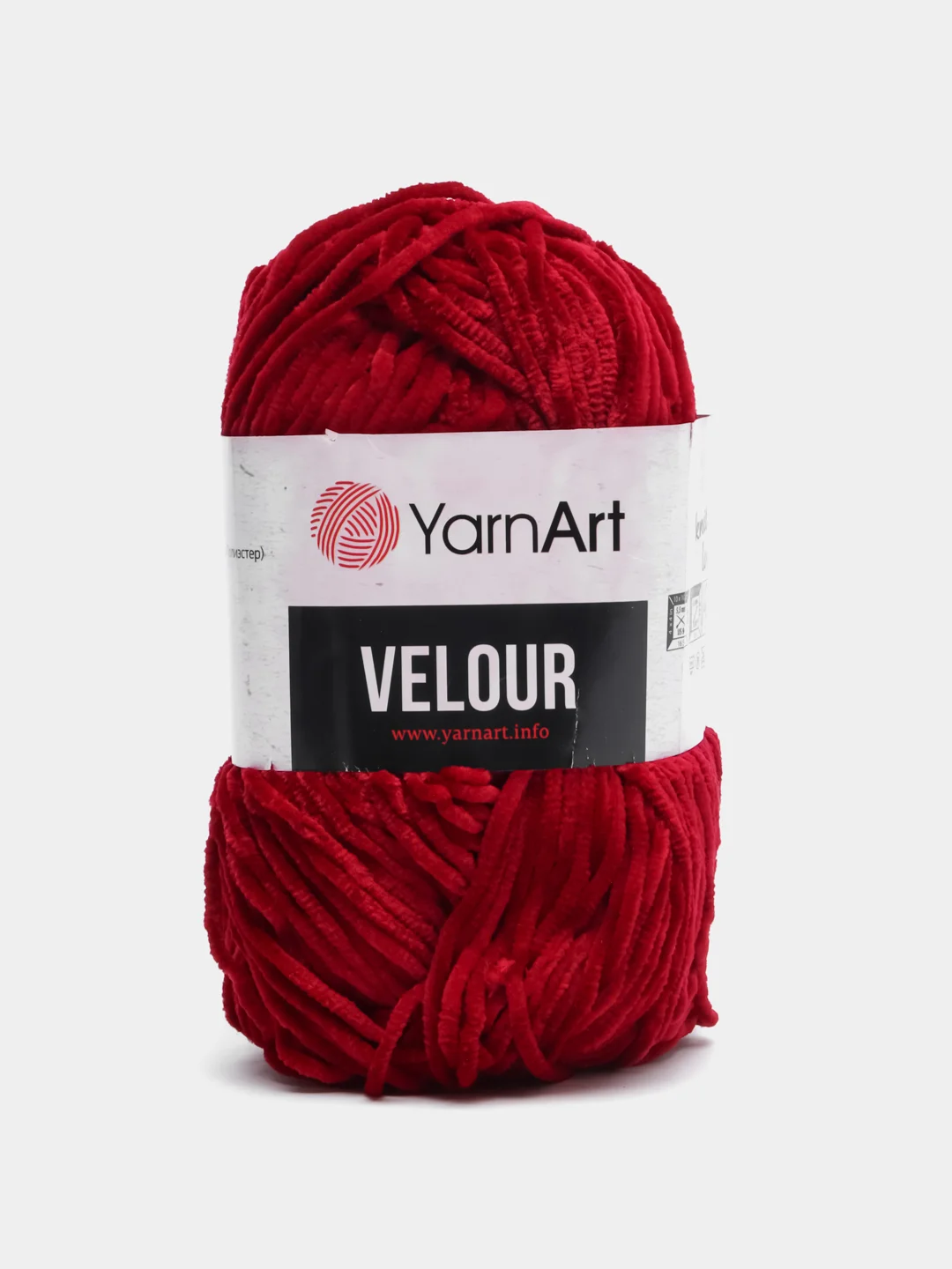 Бордовый пряжа плюшевая YarnArt Velour, 100 г, 170 м (Пряжа Велюровая)