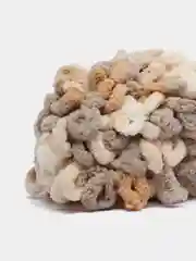 Светло-коричневый пряжа Alize Puffy Color, петельки большие, 100 г, 9 м