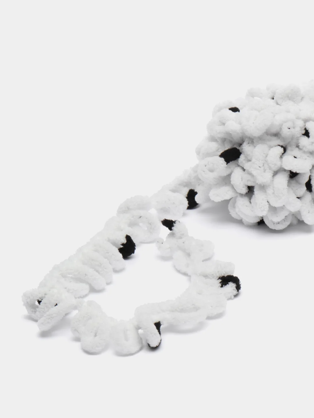 Серебряный пряжа Alize Puffy Color, петельки большие, 100 г, 9 м