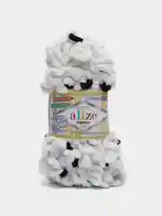Серебряный пряжа Alize Puffy Color, петельки большие, 100 г, 9 м