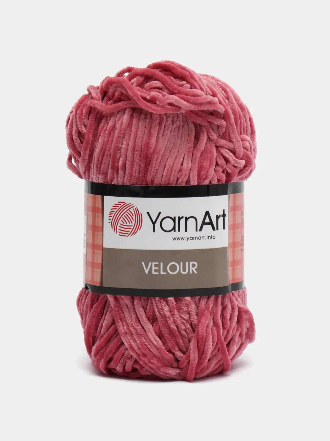 Тёмно-розовый пряжа плюшевая YarnArt Velour, 100 г, 170 м (Пряжа Велюровая)