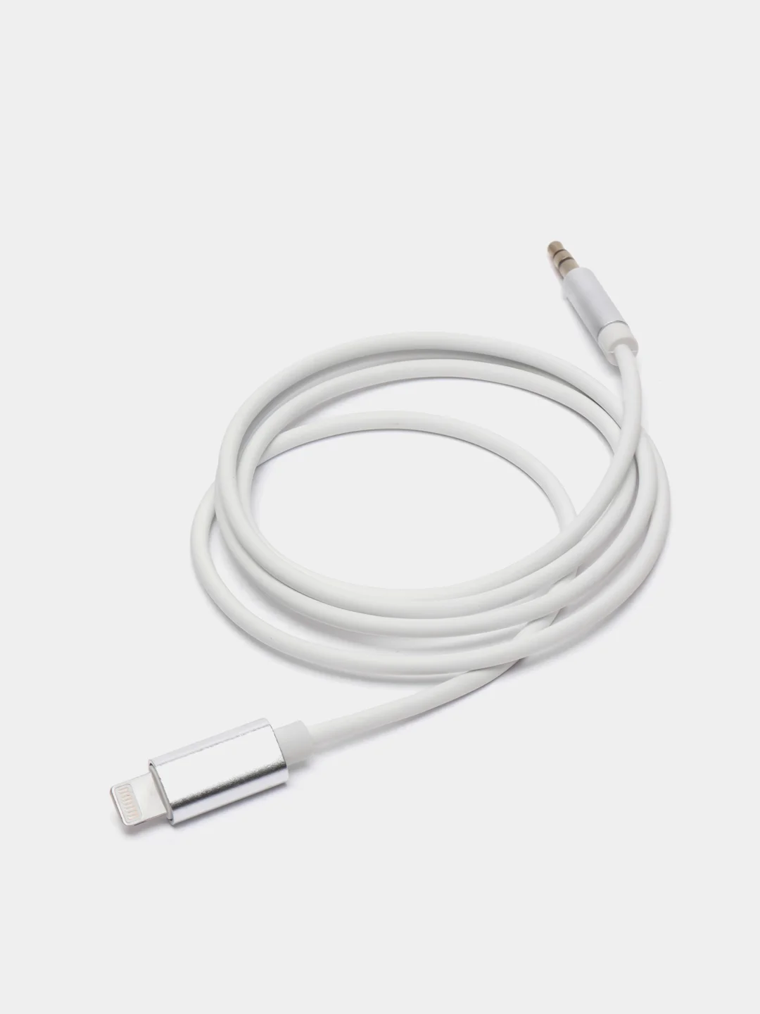 Белый кабель AUX-Lightning для iPhone, 3,5 jack, 1 м