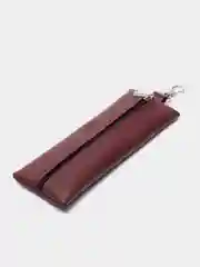 Бордовый ключница из экокожи длинная
