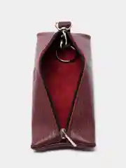 Бордовый ключница из экокожи длинная