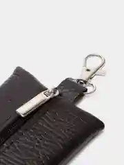 Коричневый ключница из экокожи длинная