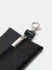 Черный ключница из экокожи длинная
