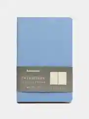 Ежедневник недатированный А5 138х213мм BRAUBERG Metropolis Mix под кожу, 136л, голубой