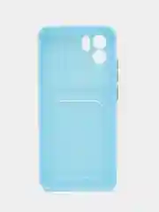 Голубой силиконовый чехол для Xiaomi Redmi A1 4G 2022, Сяоми Редми А1 4g 2022 с карманом для карт