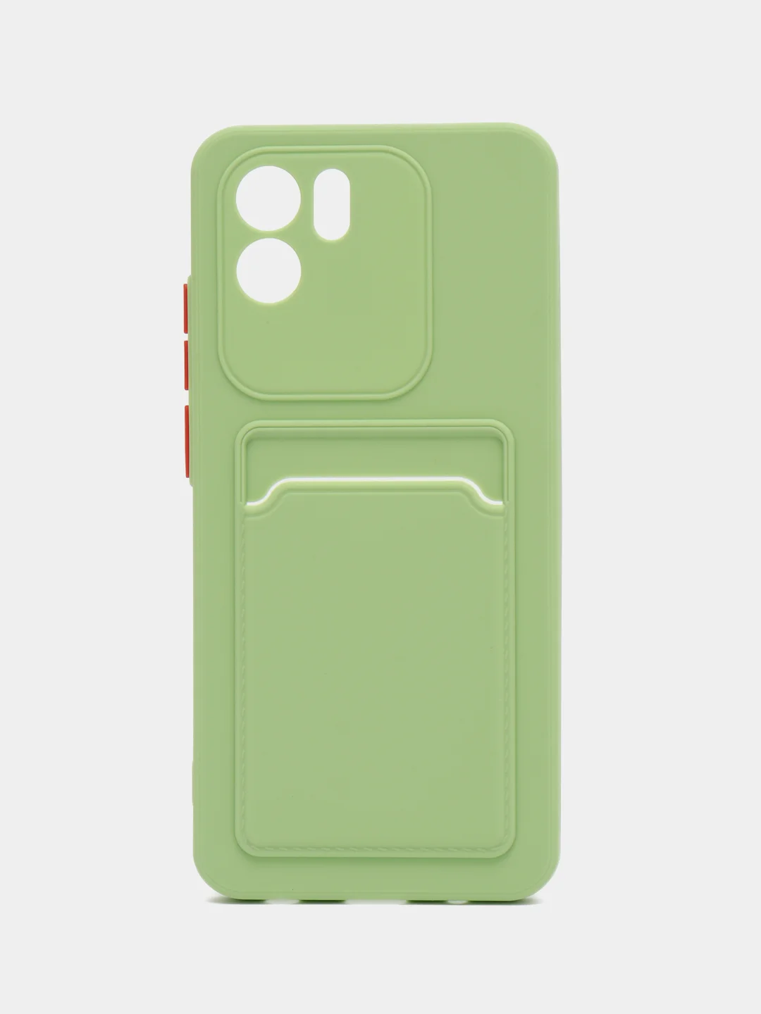Зеленый силиконовый чехол для Xiaomi Redmi A1 4G 2022, Сяоми Редми А1 4g 2022 с карманом для карт