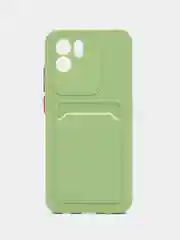 Зеленый силиконовый чехол для Xiaomi Redmi A1 4G 2022, Сяоми Редми А1 4g 2022 с карманом для карт
