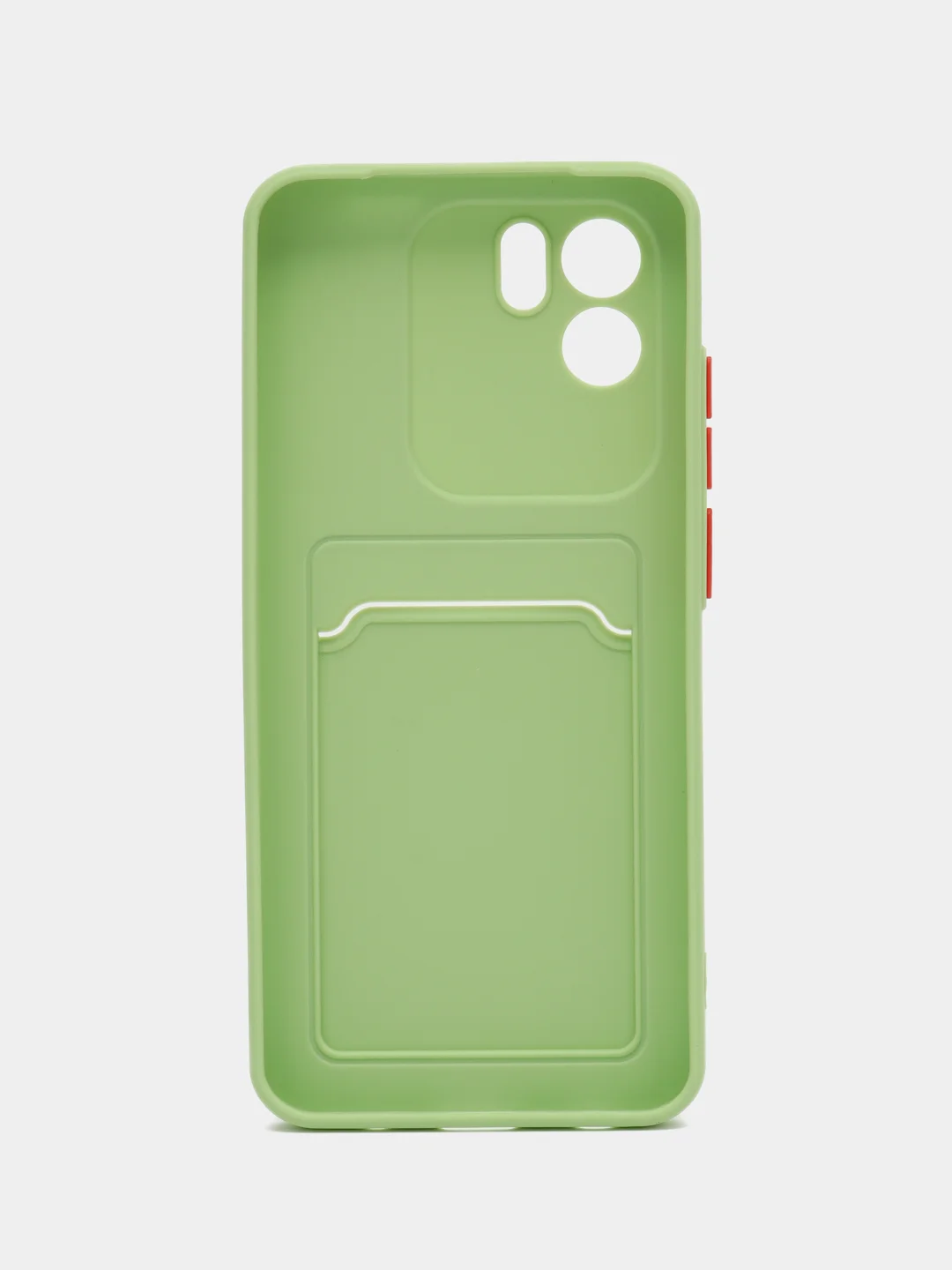Зеленый силиконовый чехол для Xiaomi Redmi A1 4G 2022, Сяоми Редми А1 4g 2022 с карманом для карт