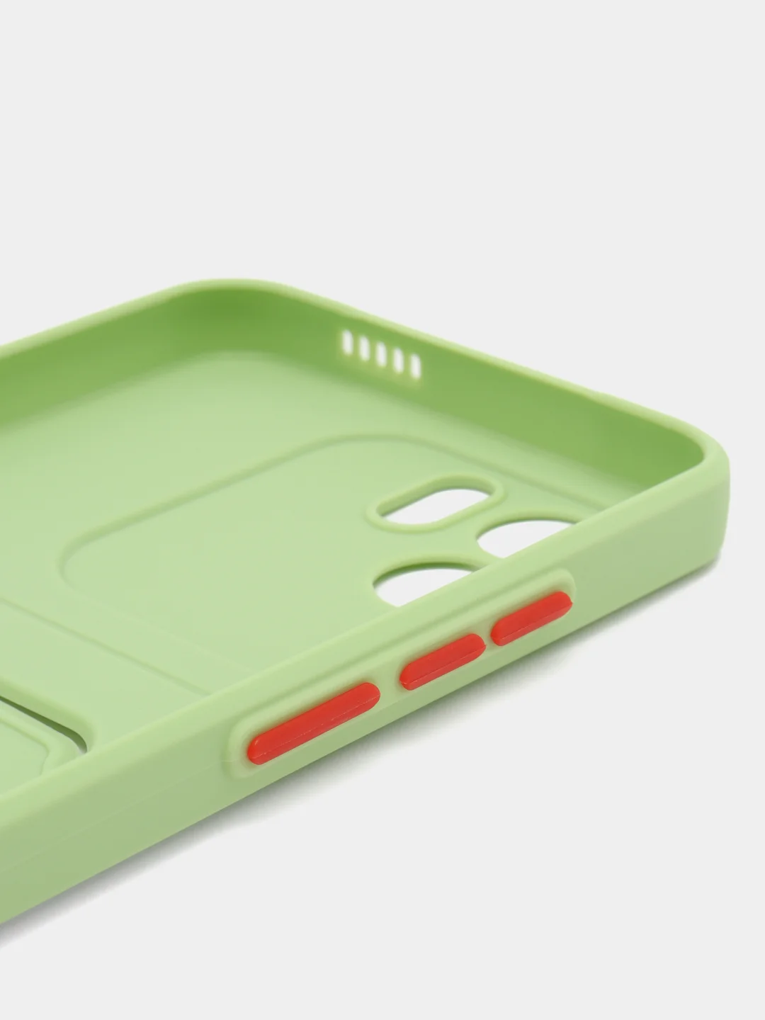 Зеленый силиконовый чехол для Xiaomi Redmi A1 4G 2022, Сяоми Редми А1 4g 2022 с карманом для карт