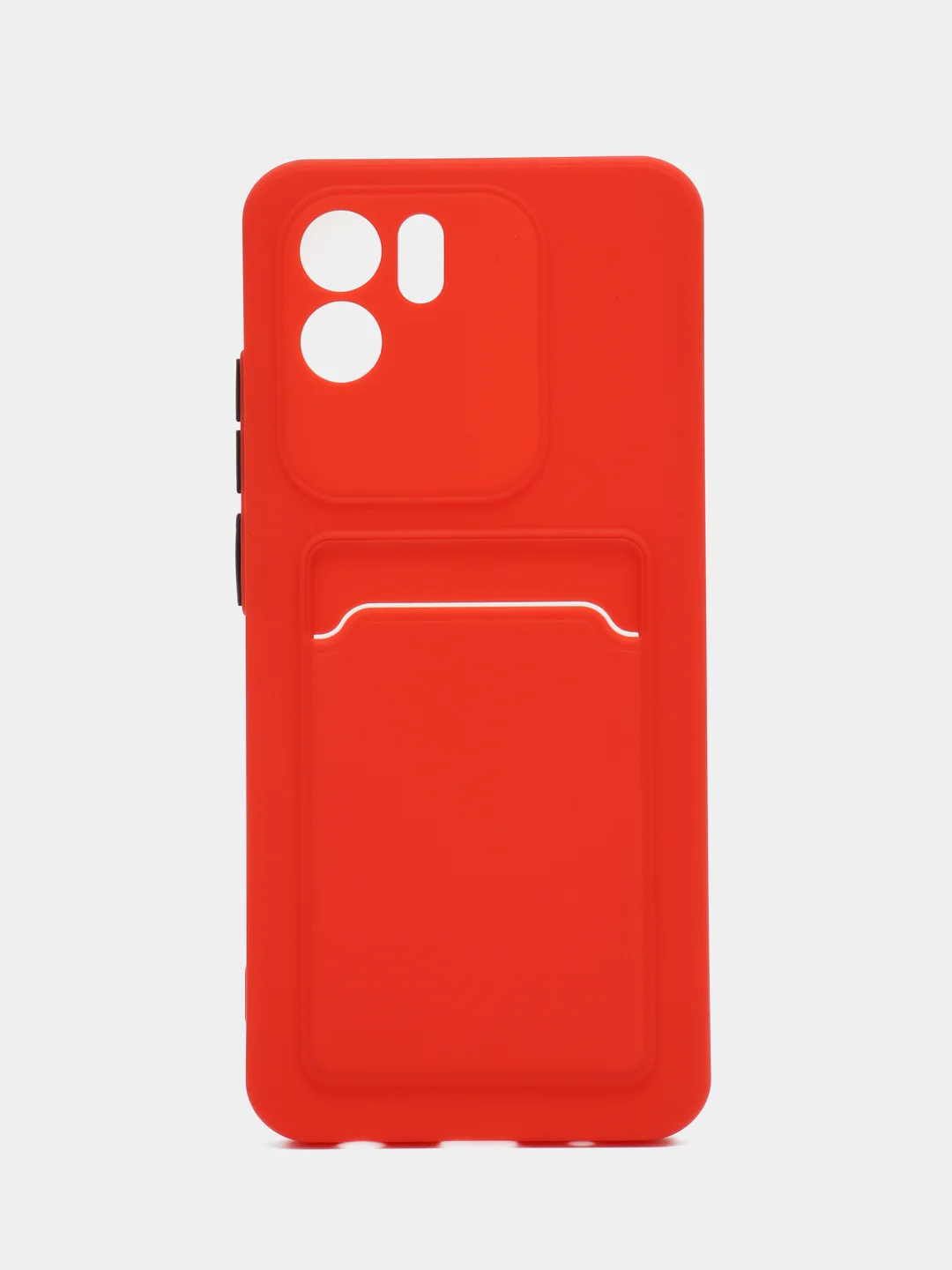Красный силиконовый чехол для Xiaomi Redmi A1 4G 2022, Сяоми Редми А1 4g 2022 с карманом для карт