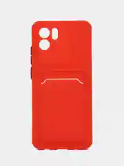 Красный силиконовый чехол для Xiaomi Redmi A1 4G 2022, Сяоми Редми А1 4g 2022 с карманом для карт