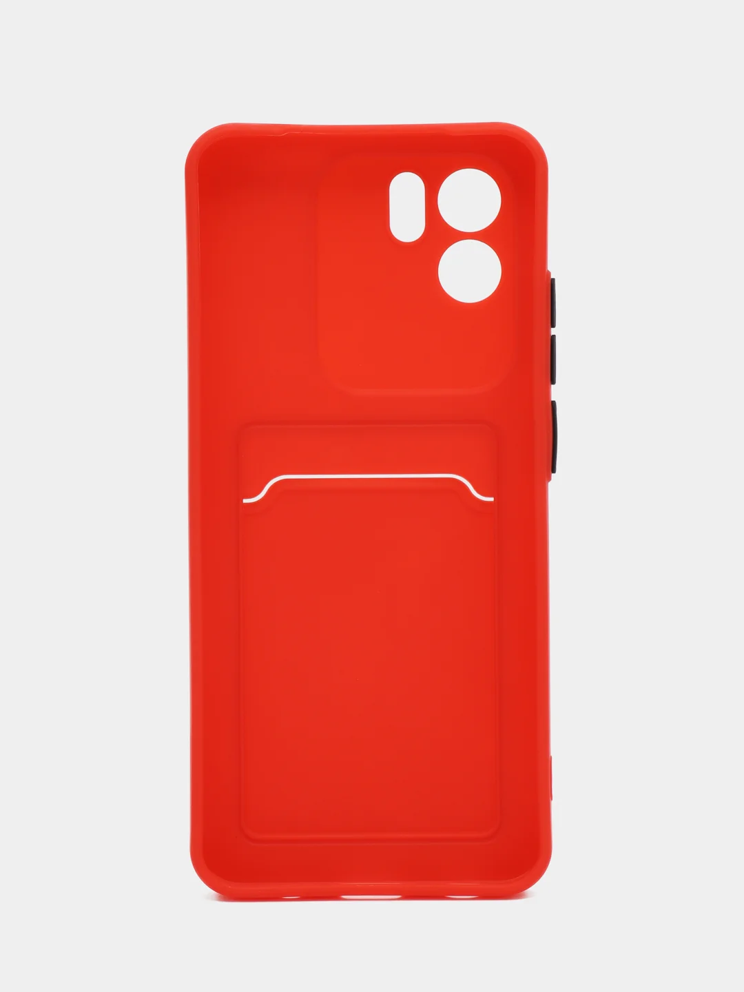 Красный силиконовый чехол для Xiaomi Redmi A1 4G 2022, Сяоми Редми А1 4g 2022 с карманом для карт