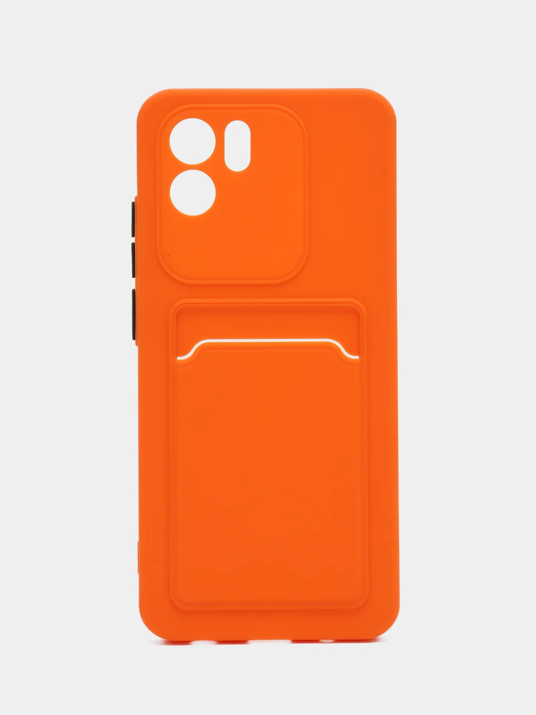 Оранжевый силиконовый чехол для Xiaomi Redmi A1 4G 2022, Сяоми Редми А1 4g 2022 с карманом для карт