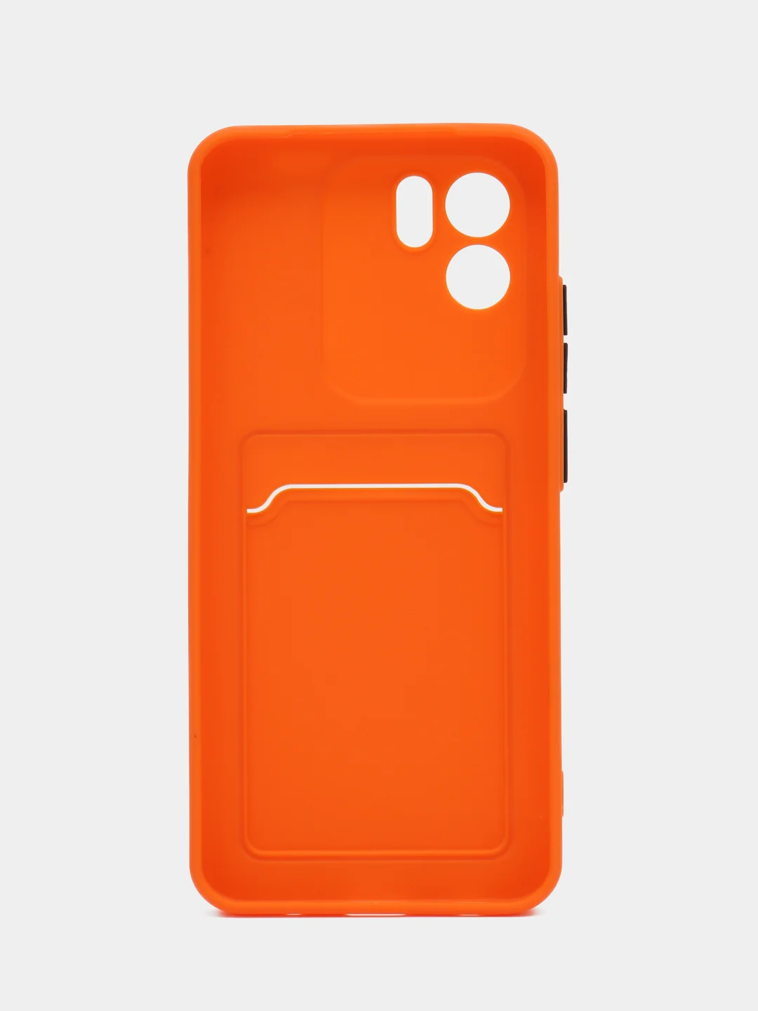 Оранжевый силиконовый чехол для Xiaomi Redmi A1 4G 2022, Сяоми Редми А1 4g 2022 с карманом для карт