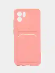 Пудровый силиконовый чехол для Xiaomi Redmi A1 4G 2022, Сяоми Редми А1 4g 2022 с карманом для карт