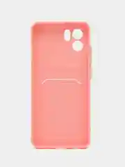 Пудровый силиконовый чехол для Xiaomi Redmi A1 4G 2022, Сяоми Редми А1 4g 2022 с карманом для карт