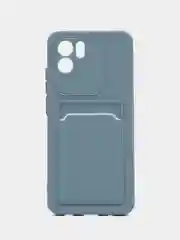 Синий меланж силиконовый чехол для Xiaomi Redmi A1 4G 2022, Сяоми Редми А1 4g 2022 с карманом для карт