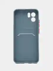 Синий меланж силиконовый чехол для Xiaomi Redmi A1 4G 2022, Сяоми Редми А1 4g 2022 с карманом для карт