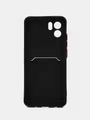 Черный силиконовый чехол для Xiaomi Redmi A1 4G 2022, Сяоми Редми А1 4g 2022 с карманом для карт