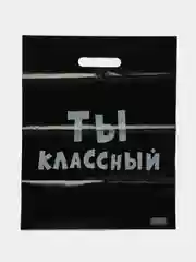 Вишнёвый пакеты с приколами 31х40 см в наборе 2штуки вырубная ручка
