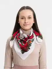 Белый платок женский, платки женские, 2 штуки, 80 см х 80 см