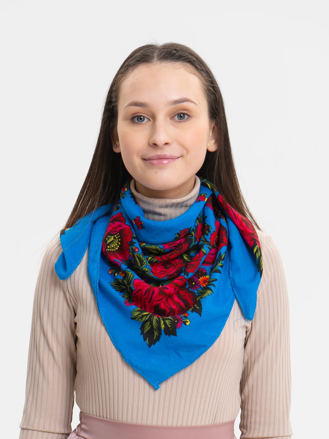 Лазурный платок женский, платки женские, 2 штуки, 80 см х 80 см